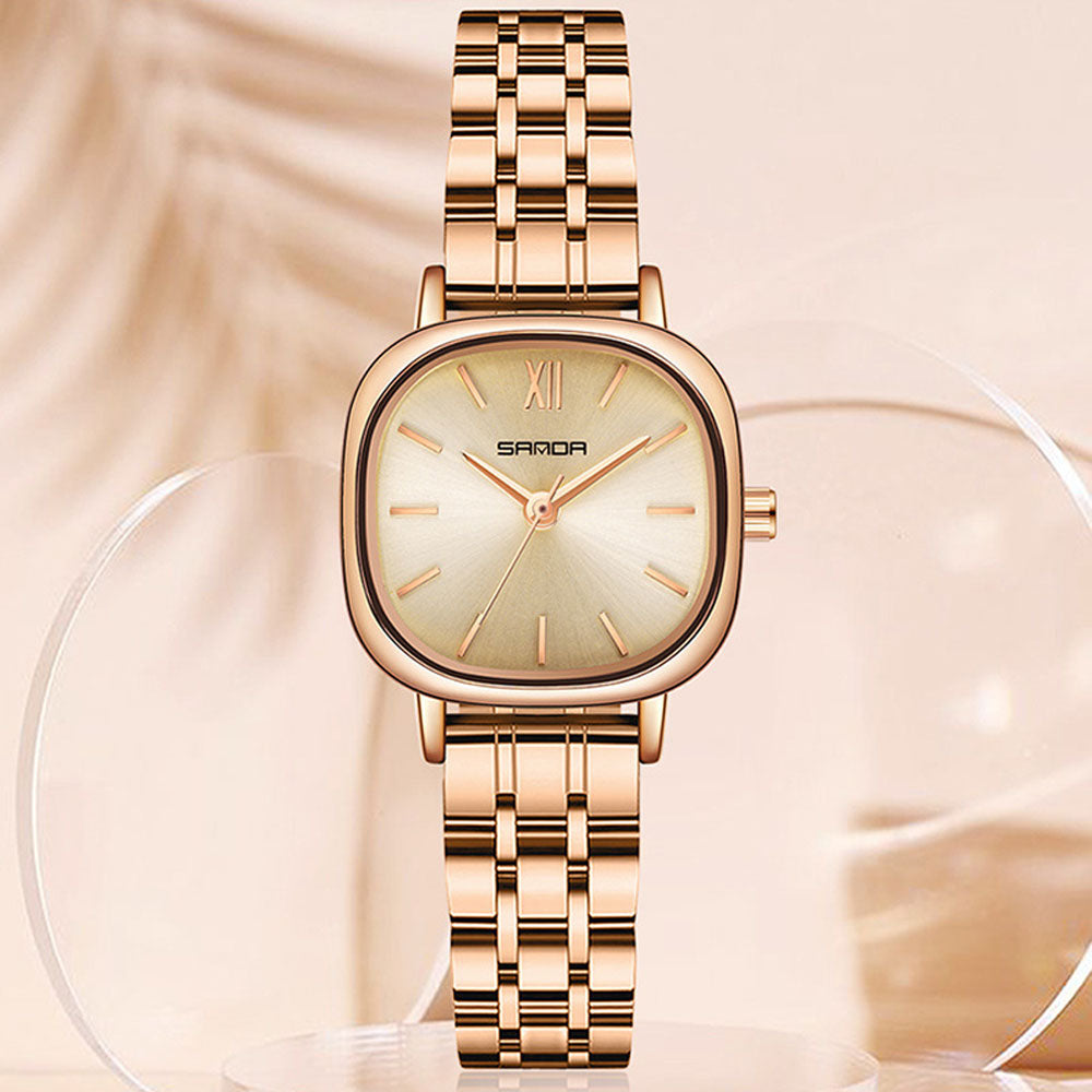 Luxury Square Quartz Women's Watch - Waterproof Vintage Design