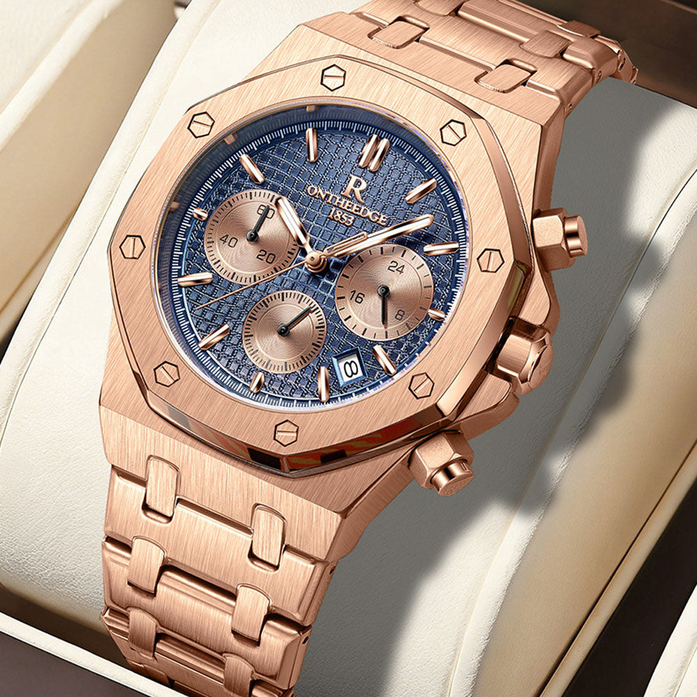 Premium Waterproof Luminous Men's Watch with Calendar & Date Display