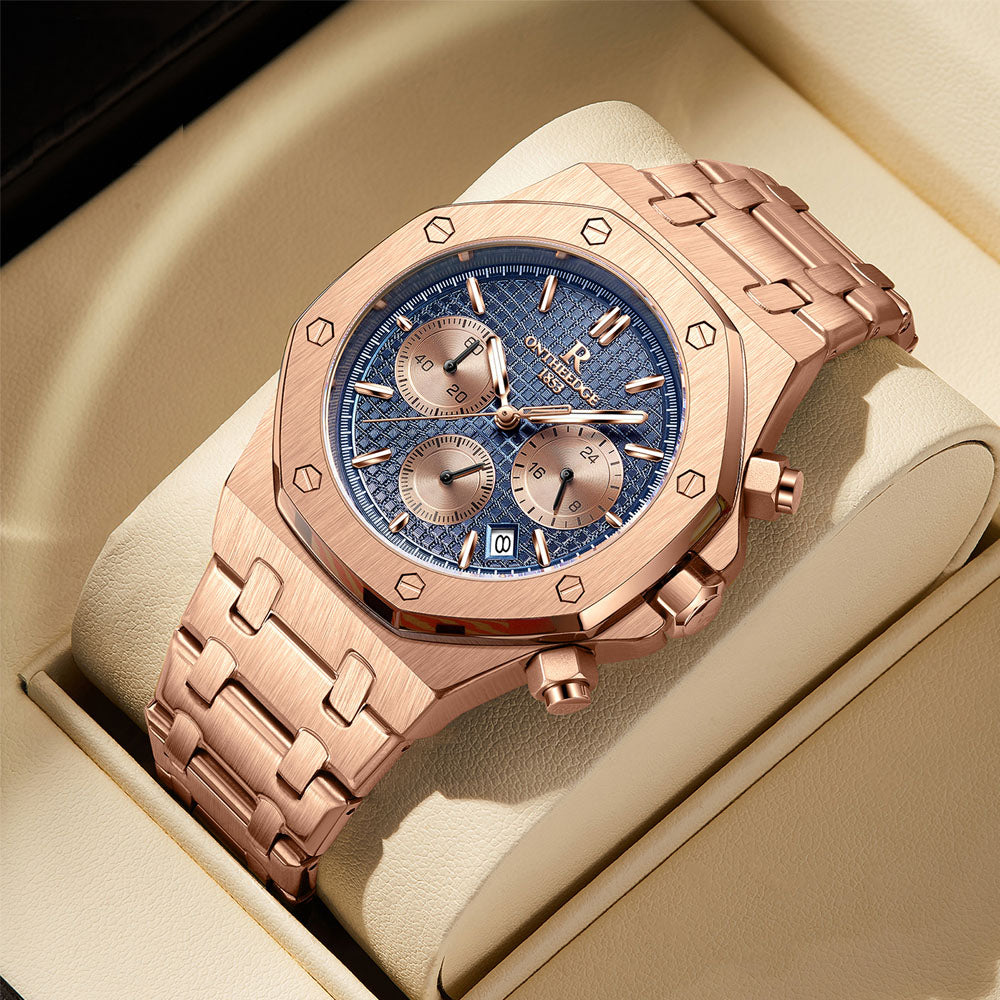 Premium Waterproof Luminous Men's Watch with Calendar & Date Display