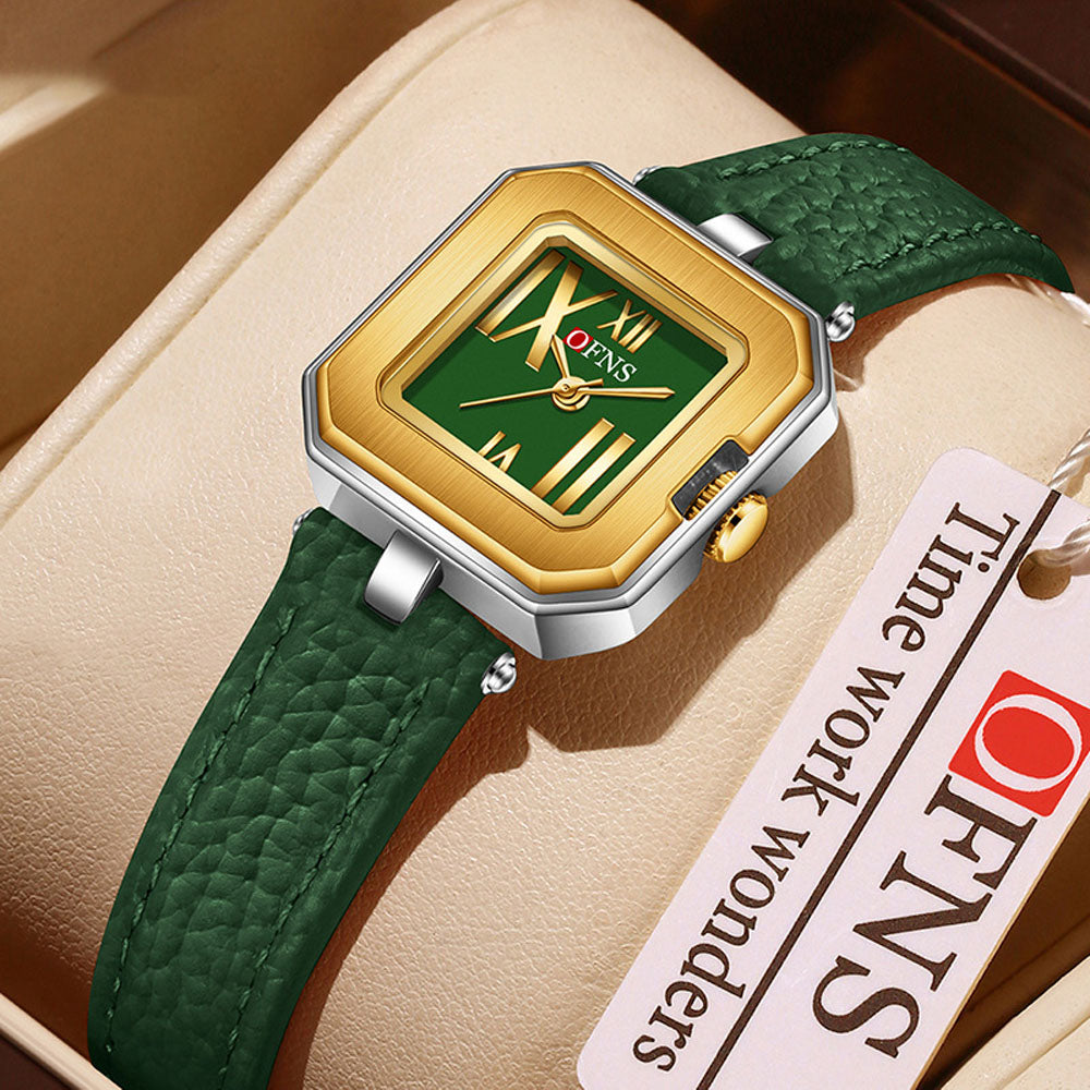 Women's Leather Strap Roman Vintage Waterproof Quartz Watch
