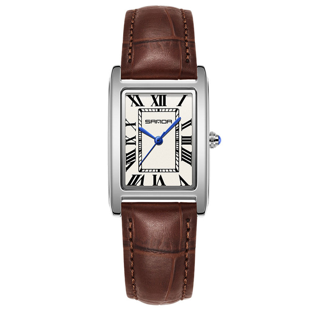 Couples Square Watch - Waterproof Quartz Roman Dial Unisex