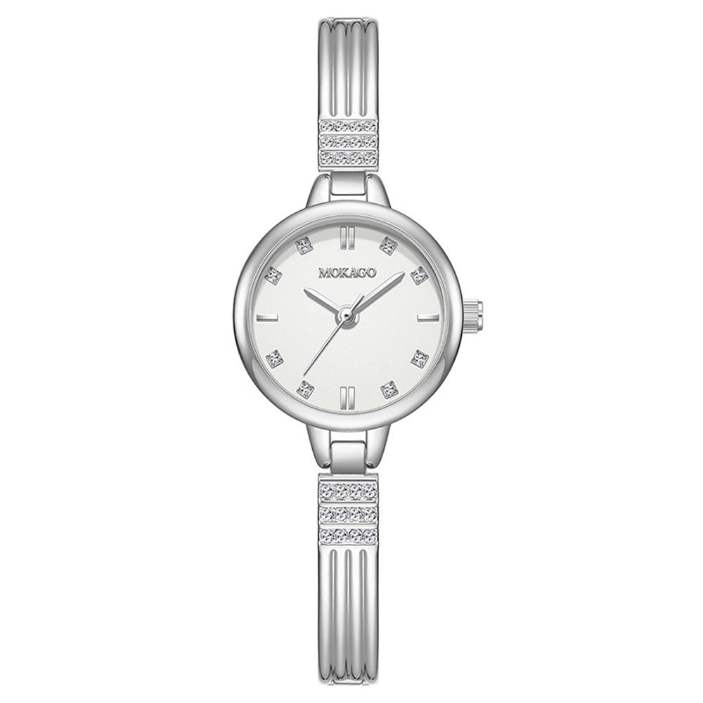 Elegant Alloy Chain Women's Watch - Waterproof Quartz Bracelet