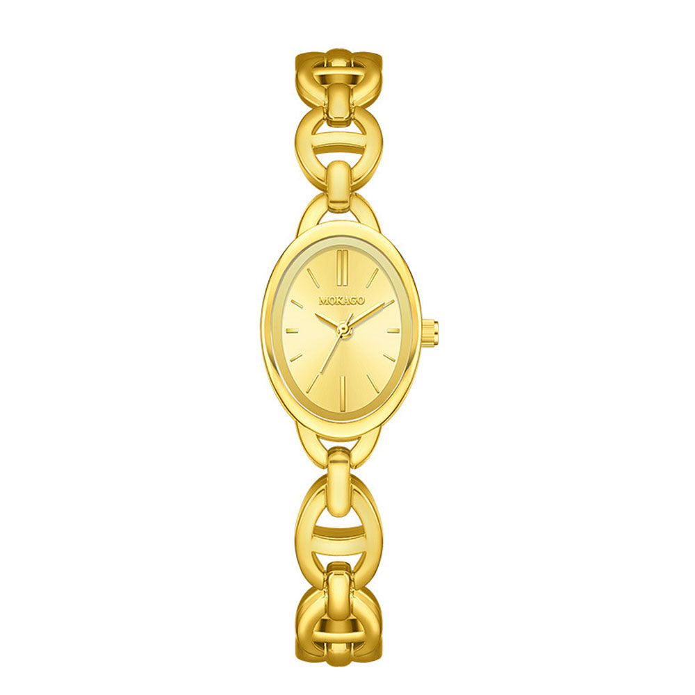 Elegant Alloy Chain Women's Watch - Waterproof Quartz Bracelet
