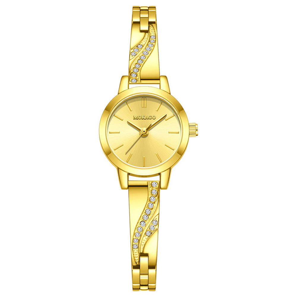 Elegant Alloy Chain Women's Watch - Waterproof Quartz Bracelet