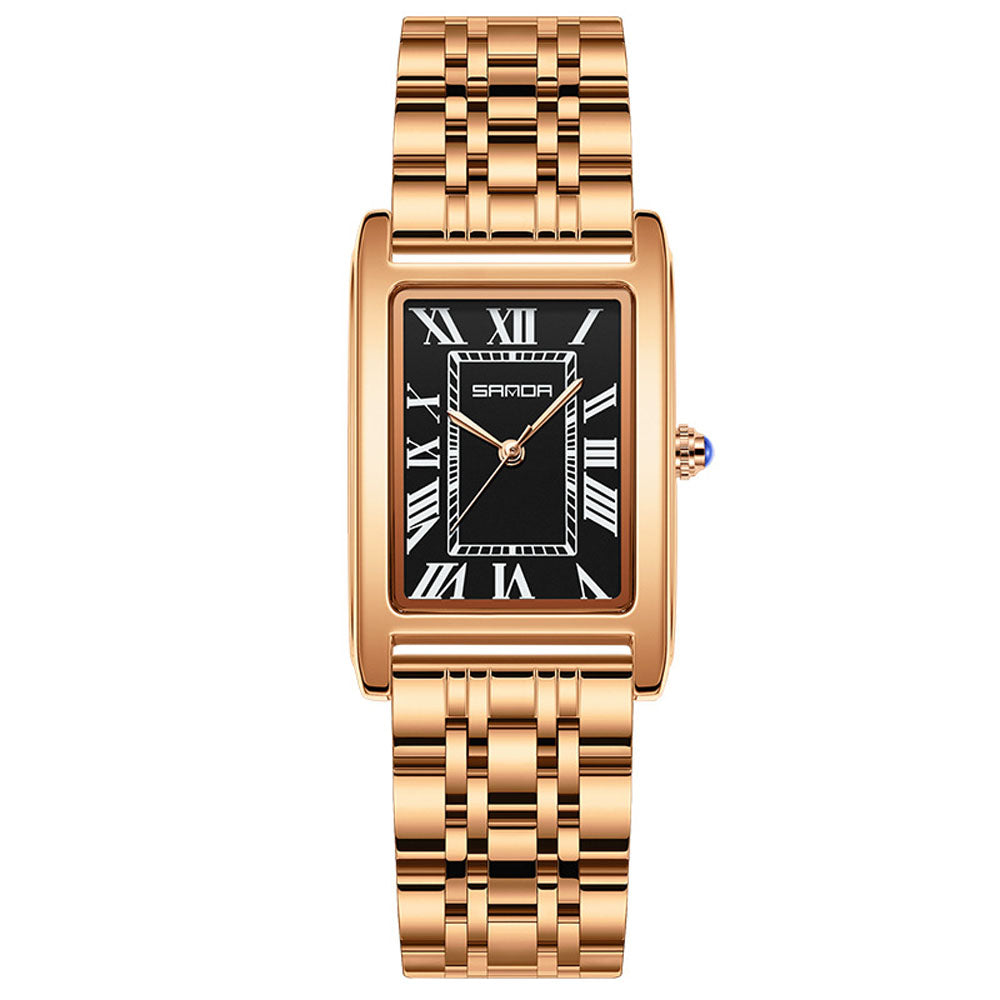 Couples Square Watch - Waterproof Quartz Roman Dial Unisex
