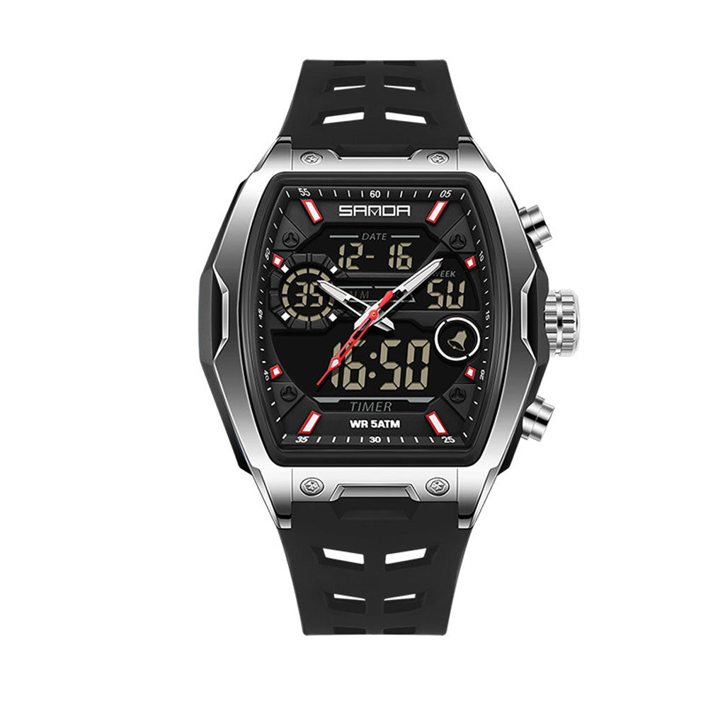 Sports Digital Watch - Waterproof, Luminous, Alarm & Stopwatch