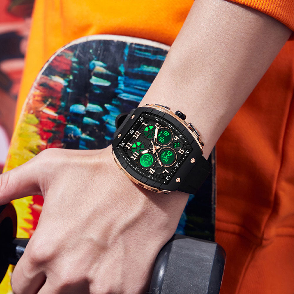 Sports Digital Watch - Waterproof, Luminous, Alarm & Stopwatch