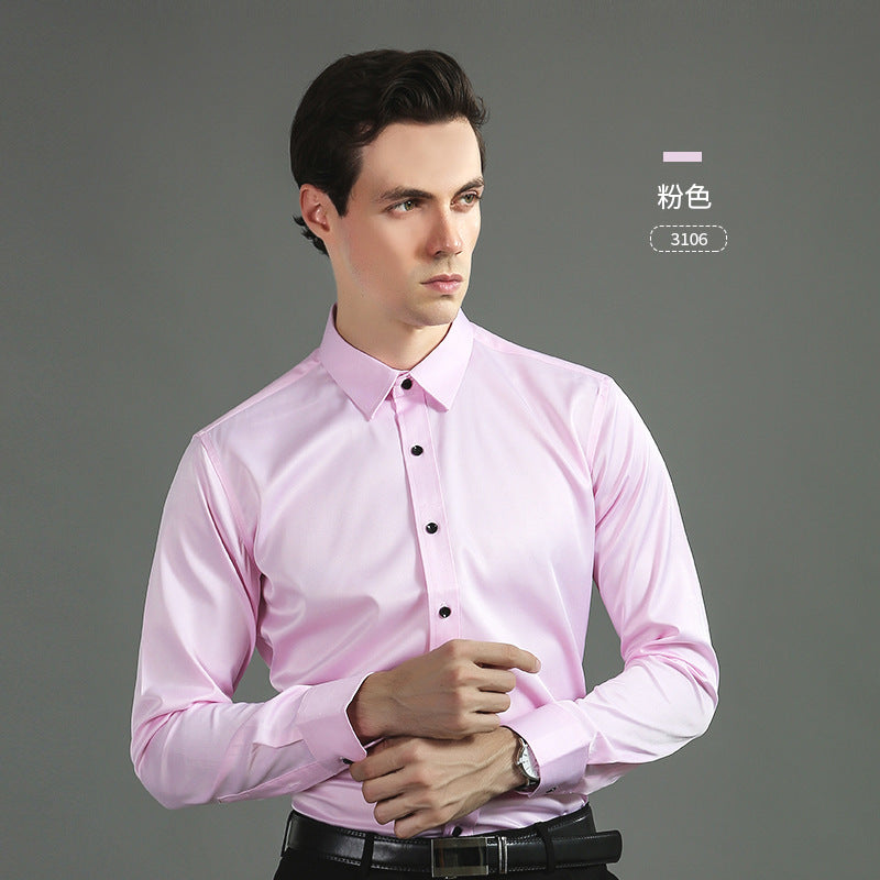 Men's Iron-Free Stretch Long Sleeve Business Shirt