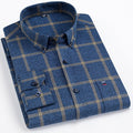 Mens Casual Cotton Plaid Shirt