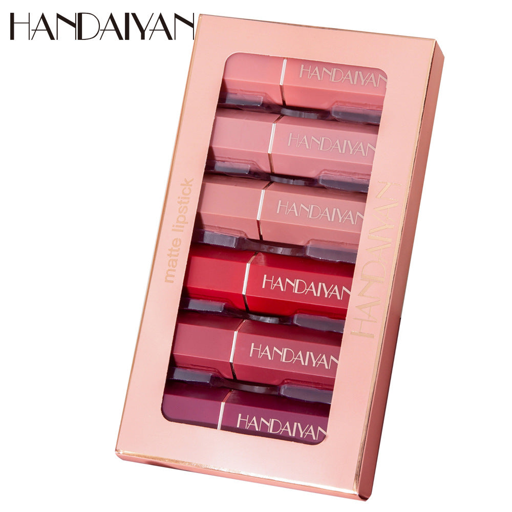 Makeup set Six lipsticks authentic gift box set matte waterproof non-stick cup lipstick