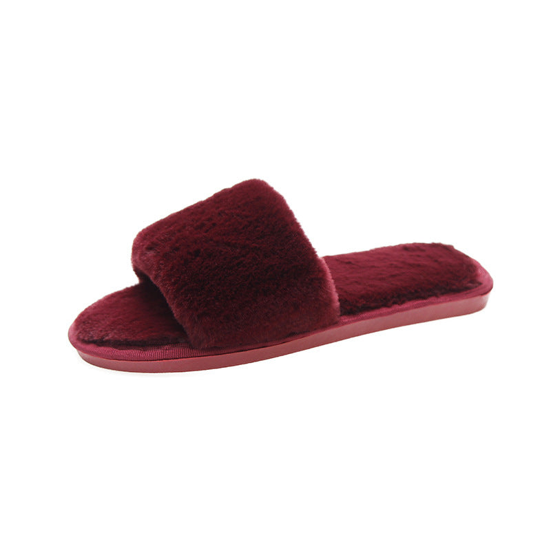 Fashion warm floor cotton slippers women