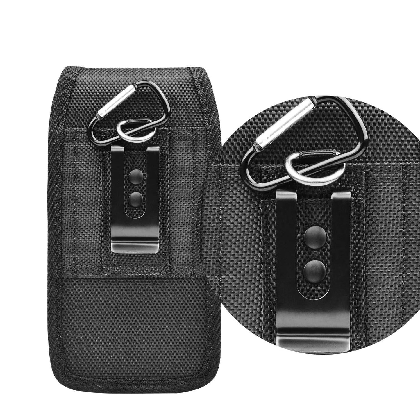 Vertical MAX Leather Waist Case with Card Slot & Nylon Belt Clip