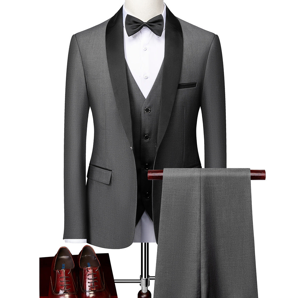 Autumn New Men's Business Casual Slim Suit - Wedding & Groom's Dress Pavilion 1976