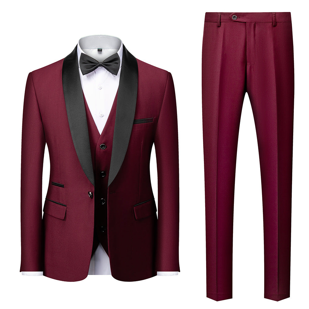 Autumn New Men's Business Casual Slim Suit - Wedding & Groom's Dress Pavilion 1976
