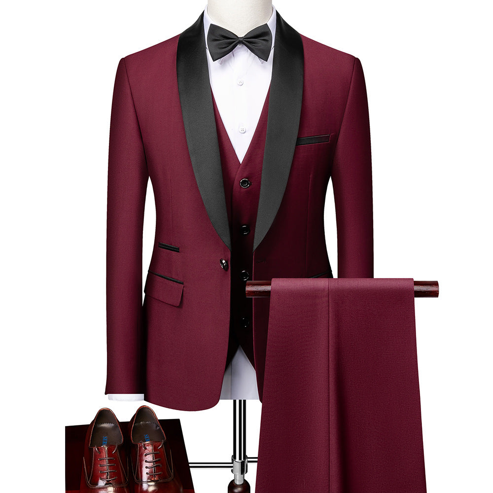 Autumn New Men's Business Casual Slim Suit - Wedding & Groom's Dress Pavilion 1976