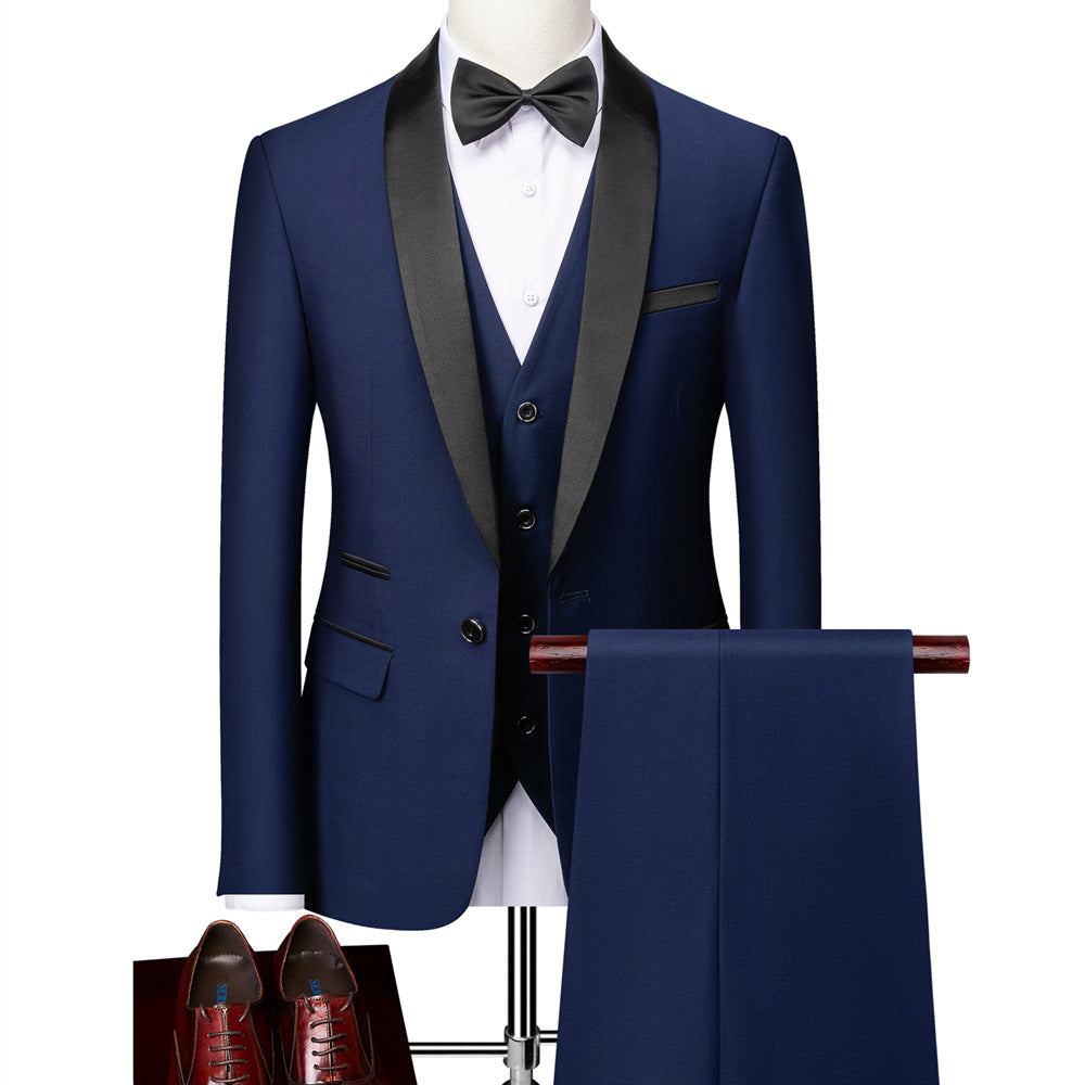 Autumn New Men's Business Casual Slim Suit - Wedding & Groom's Dress Pavilion 1976
