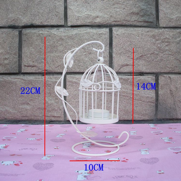 Wrought Iron Birdcage Candle Holder