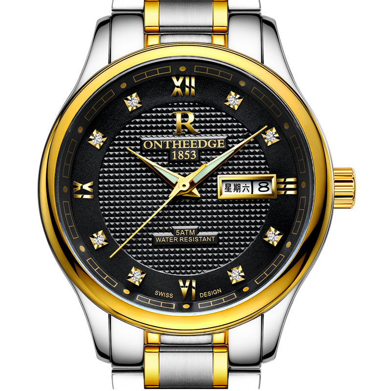 Men's Waterproof Stainless Steel Quartz Watch