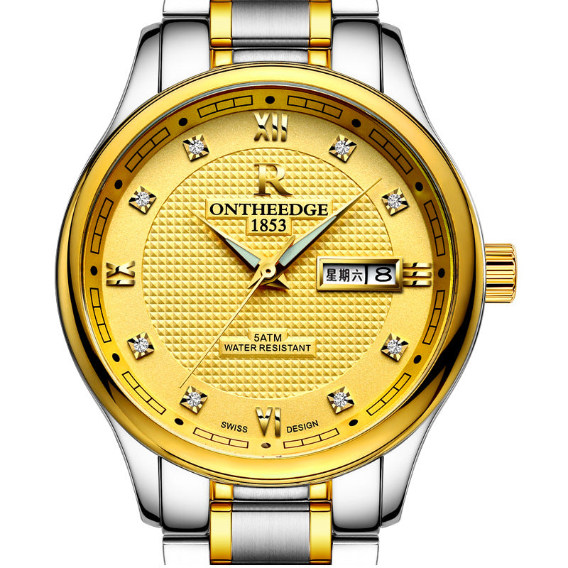 Men's Waterproof Stainless Steel Quartz Watch