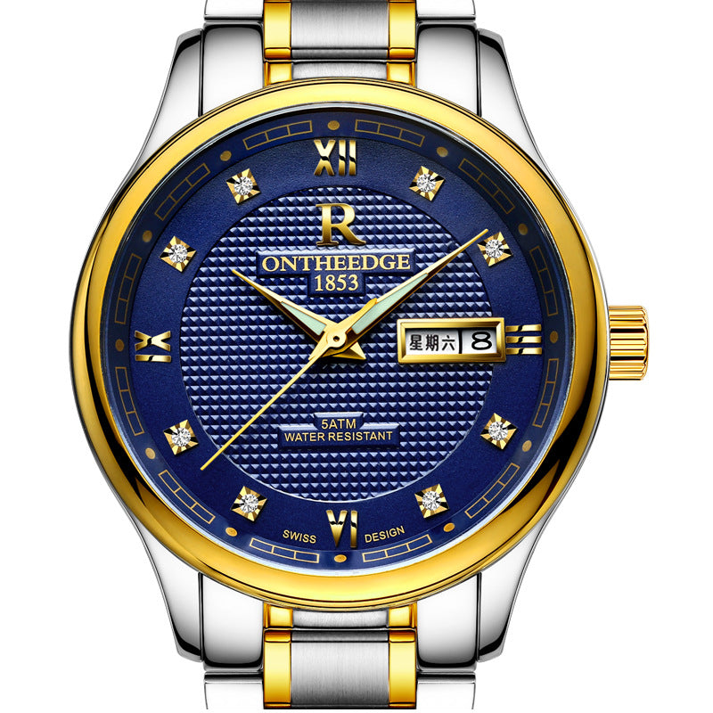 Men's Waterproof Stainless Steel Quartz Watch