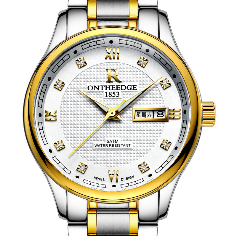 Men's Waterproof Stainless Steel Quartz Watch