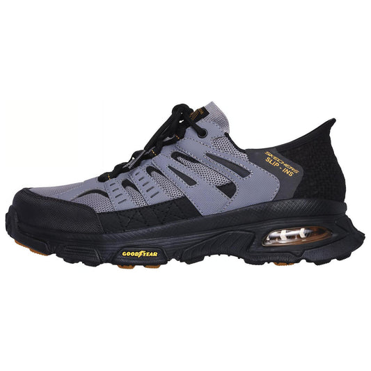Skechers Outdoor Men’s Wear-Resistant Low-Top Running Shoes – Black & Gray
