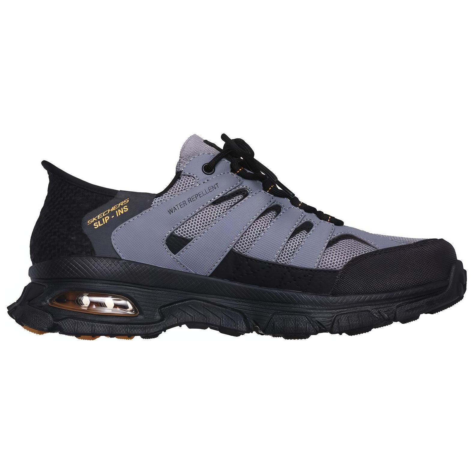 Skechers Outdoor Men’s Wear-Resistant Low-Top Running Shoes – Black & Gray