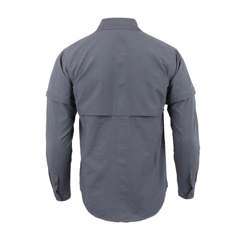 Men's Quick-Dry Detachable Sleeve Outdoor Shirt Jacket