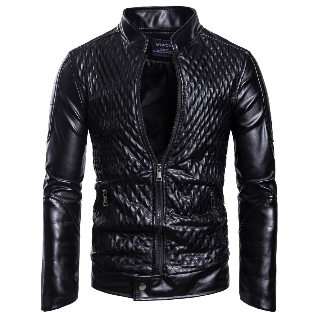 Men's Leather Jacket Autumn  Plus Size