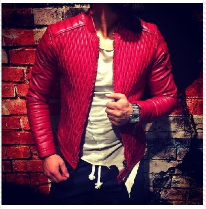Men's Leather Jacket Autumn  Plus Size