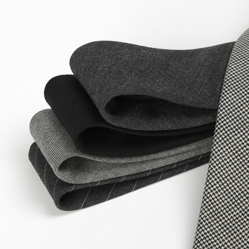 Three-color strip 5cm British gray wool tie