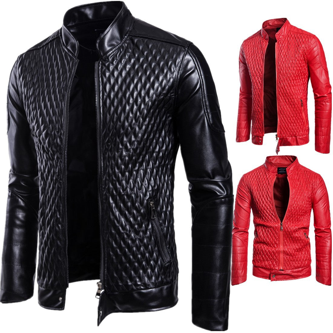 Men's Leather Jacket Autumn  Plus Size