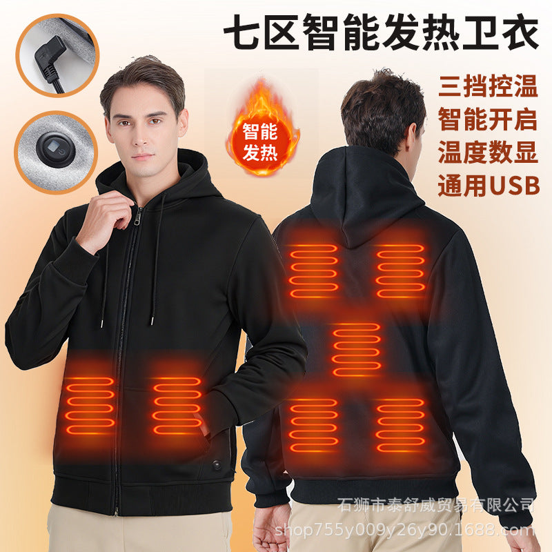 cross-border winter electric heating sweatshirt