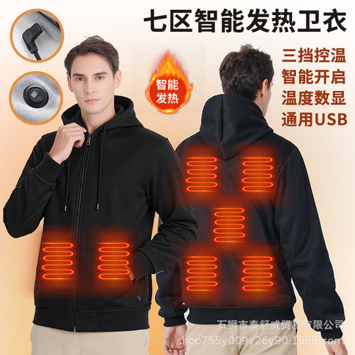 cross-border winter electric heating sweatshirt