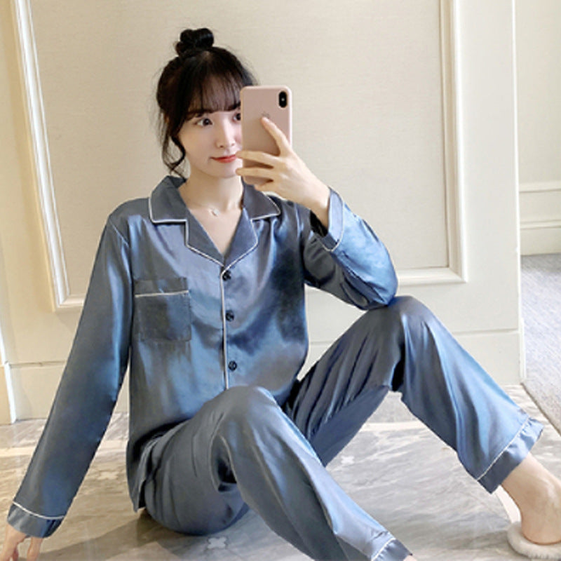 Ice silk pajamas popular loungewear