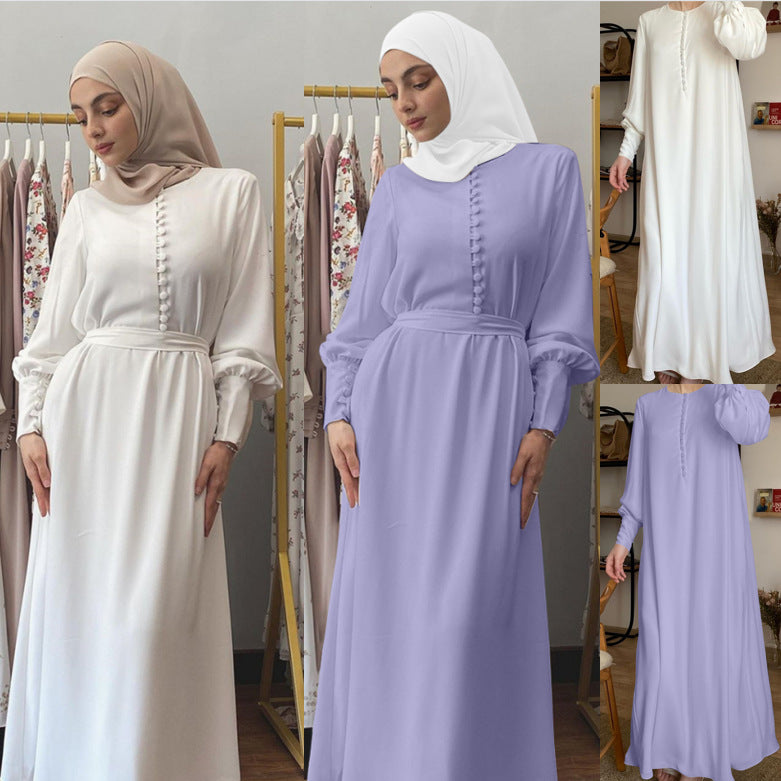 Loriya Feminine Tunic Dress, Elegant Chiffon Dress