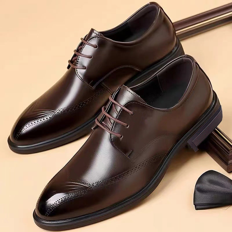 Mens Crocodile Pattern Brogue Leather Shoes