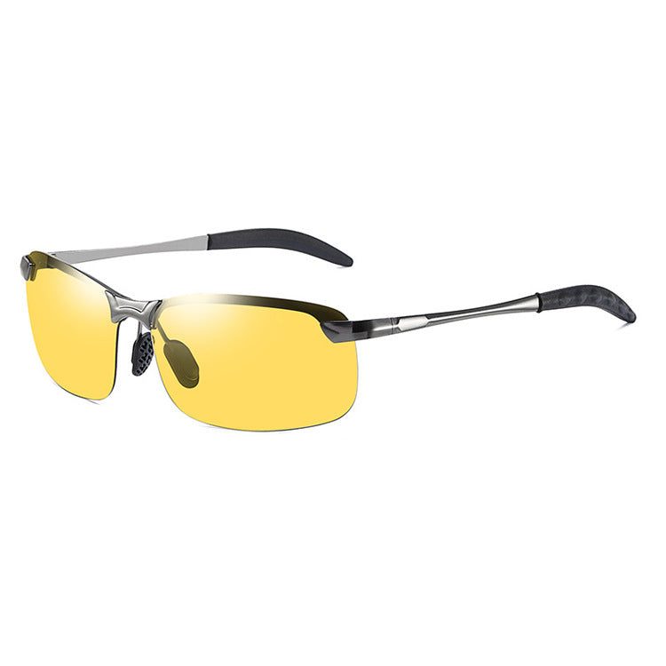 Men's Polarized Smart Photochromic Metal Sunglasses for Driving, Fishing & Day/Night Use