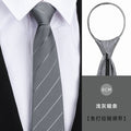 Tie men's formal wear business black glossy narrow zipper professional wedding groom korean zipper hand tie