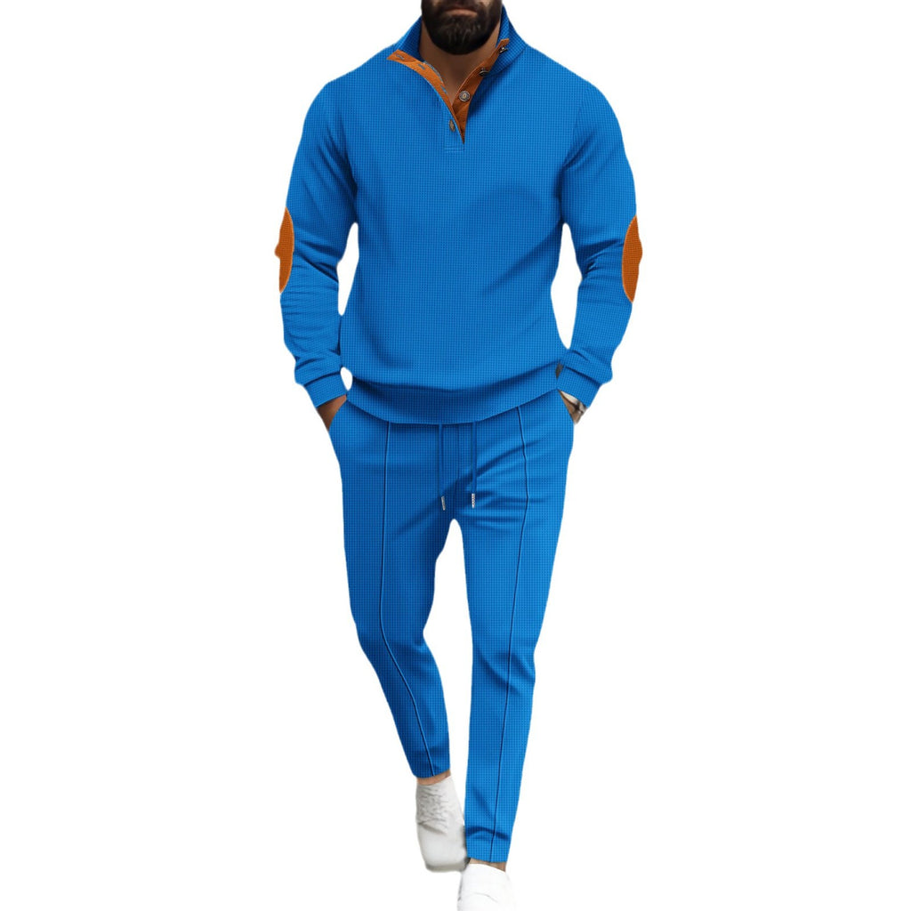 Men's Half-Zip Waffle Sweatshirt Set (On Hand)