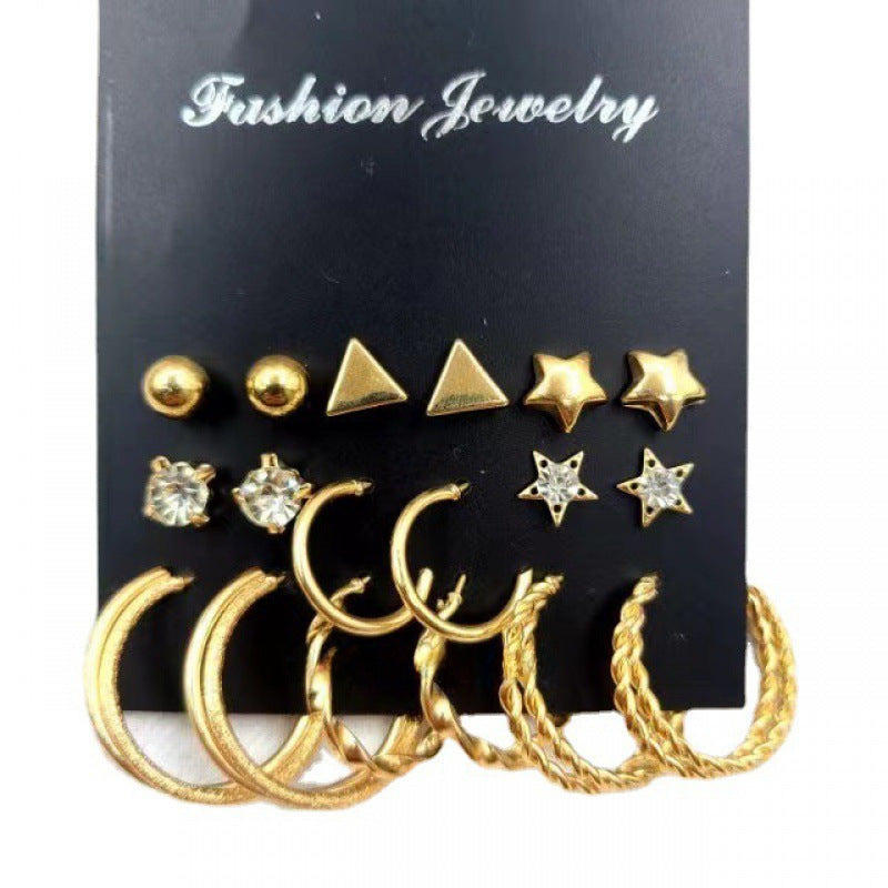 Shiny Gold Earrings for Women Girls