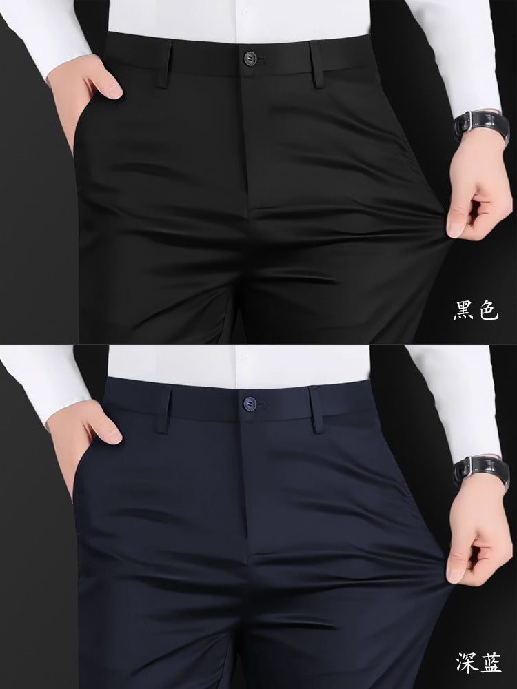 Spring & Summer Men’s Mulberry Silk Stretch Dress Slacks