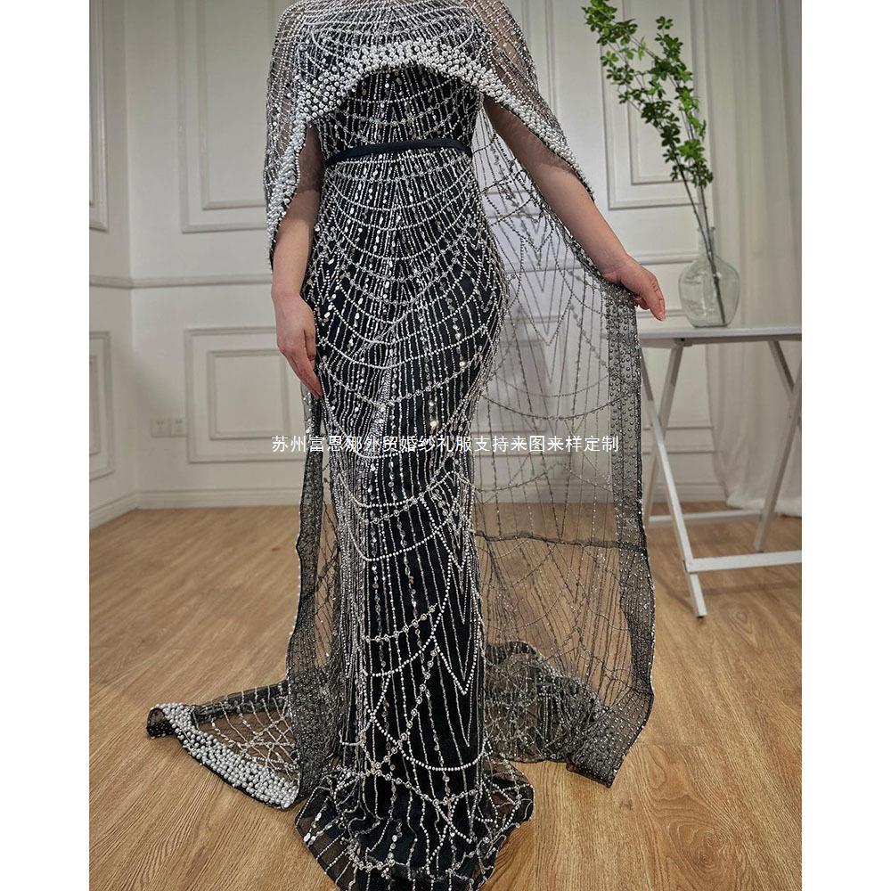 Elegant Dubai Pearl Light Luxury Gown