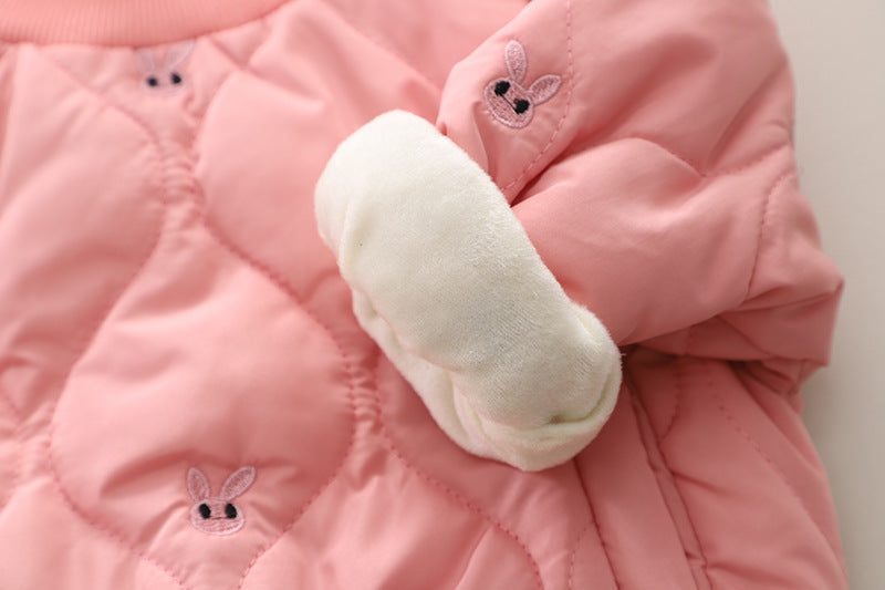 Embroidered Rabbit Coat Set