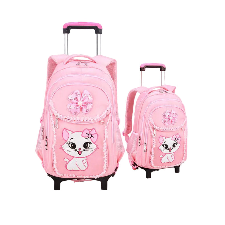 Pink Princess Trolley Backpack