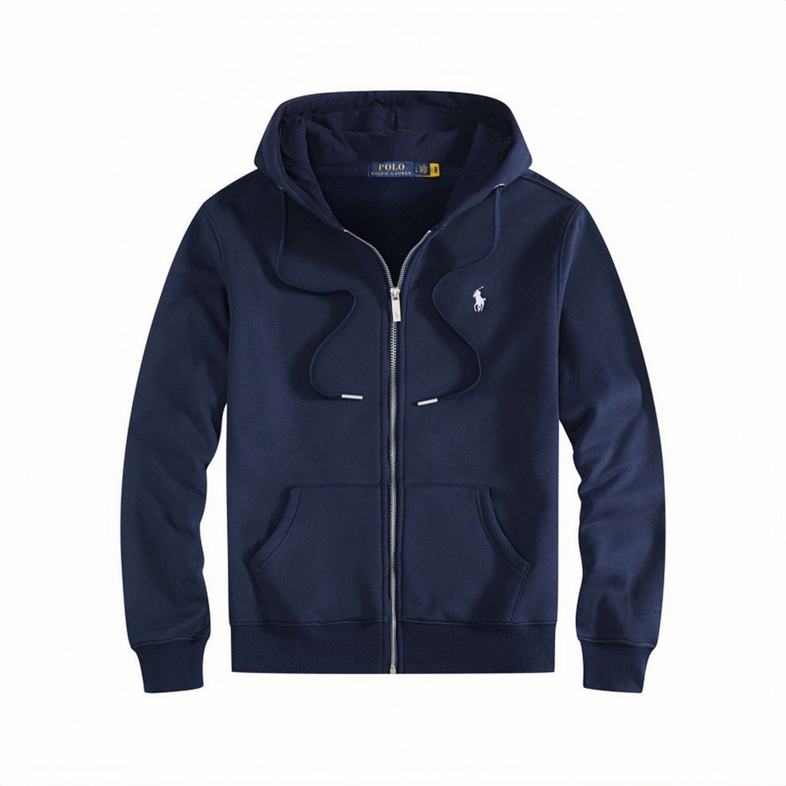 Mens Thick Cotton Fleece Zip-Up Hoodie