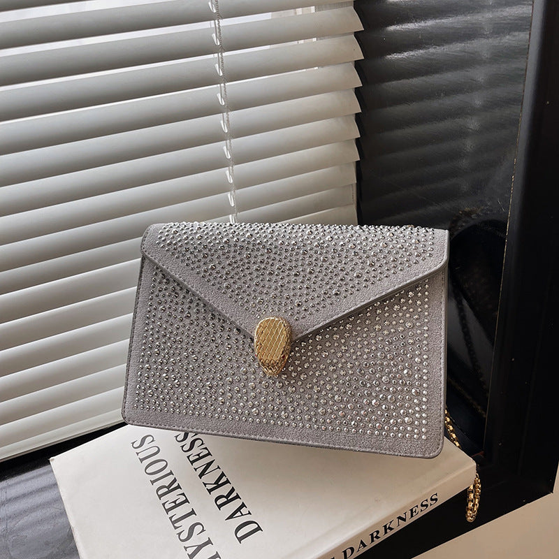 Boutique Diamond-Encrusted Crossbody Bag: Elegant Small Fragrance Women's Bag