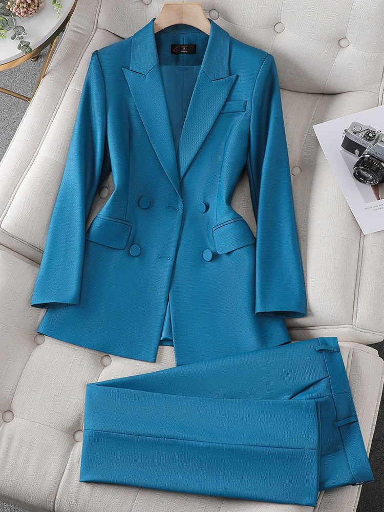 Womens 2-Piece Formal Trouser Suit Set