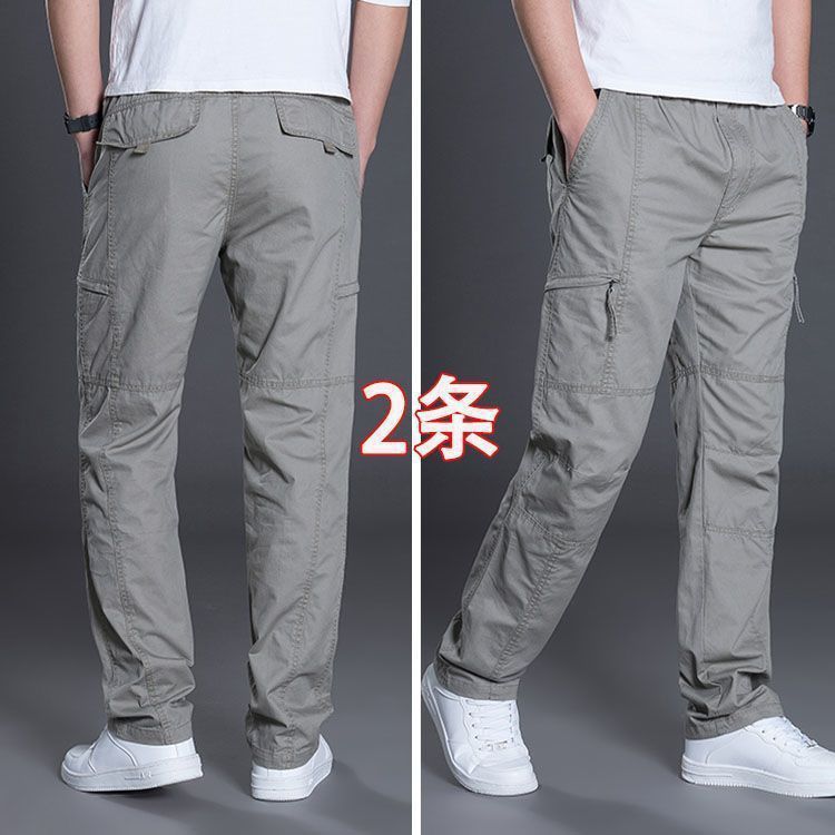Mens Loose Multi-Pocket Cargo Pants