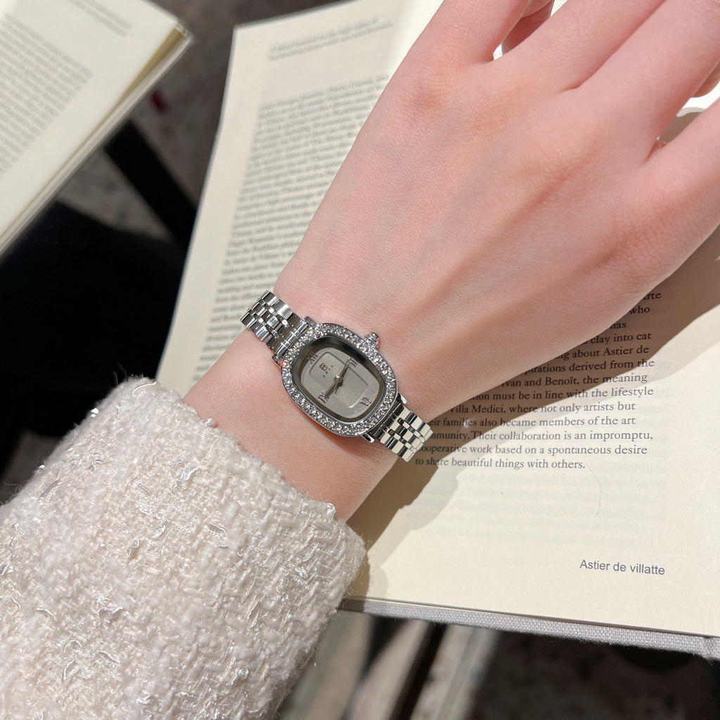 Women's Luxury Diamond Watch - Elegant Stainless Steel Quartz